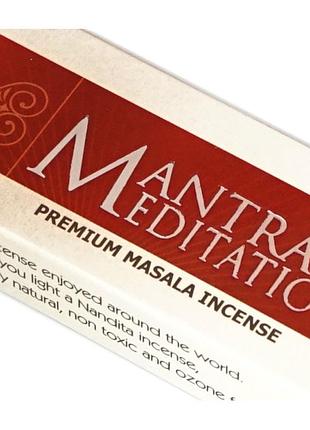 Nandita mantra meditation 15 грамм индийские ароматические палочки с приятным ароматом...