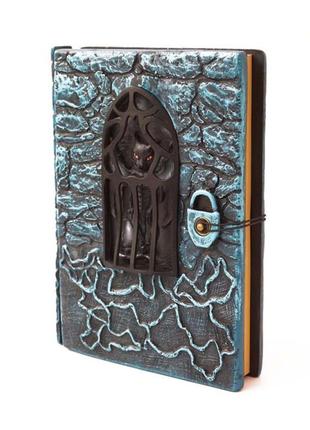 Блокнот магический с твёрдой облошкой блокнот для магии с чёрным котом на обложке