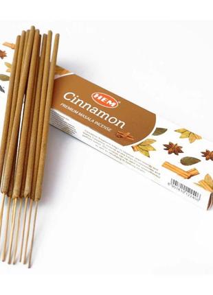Hem masala cinnamon індійські ароматичні палички пахощі з приємним ароматом кориця 15 гр