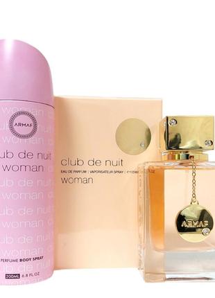 Набор для женщин club de nuit woman armaf (парфюмированная вода 105 мл. дезодорант 200 мл.)