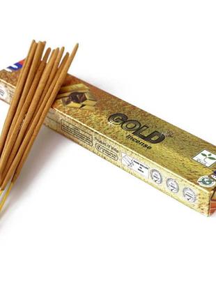 Satya gold индийские ароматические палочки благовонии с приятным ароматом золото 15 грамм