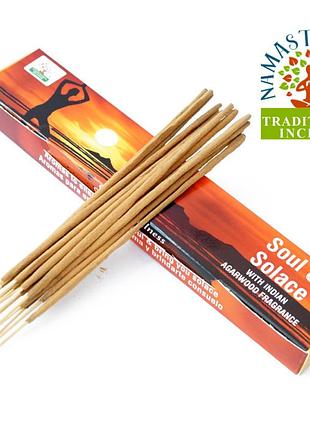 Namaste india soul & solace индийские ароматические палочки с приятным ароматом душа и утешение