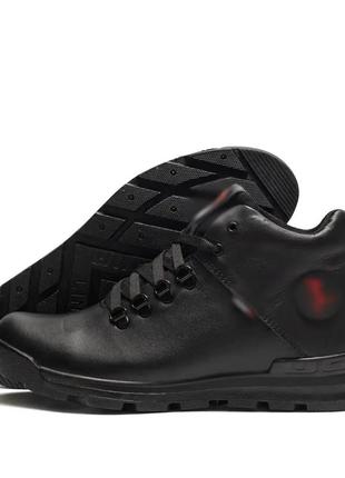 Чоловічі зимові шкіряні черевики black leather