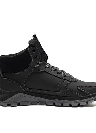 Чоловічі зимові черевики nbl support black2 фото