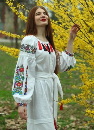 Вишита сукня "віолетта" pj-0006