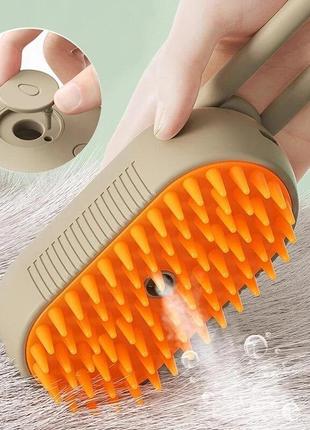 Масажна щітка для вичісування кішок і собак із паровим спреєм щітка для видалення шерсті котів