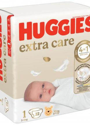 Підгузки huggies extra care розмір 1 (2-5 кг) 22 шт (5029053583235)