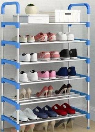 Полиця для взуття shoe rack на 6 ярусів4 фото