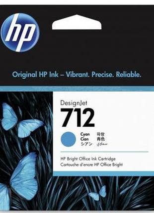 Картридж hp dj no.712 designjet т230/т630 cyan 29ml (3ed67a)