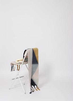 Шарф женский зимний объемный мягкий с кисточками