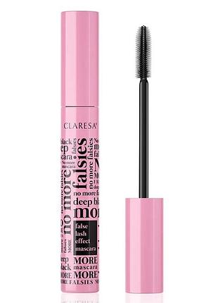 Туш для вій claresa no more falsies ультрачорний