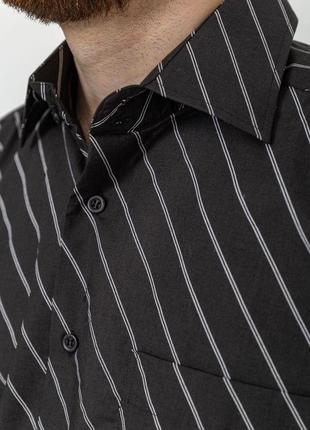Сорочка чоловіча в смужку, колір чорно-білий, 167r9785 фото