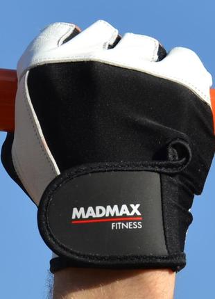 Рукавички для фітнесу madmax mfg-444 fitness white l