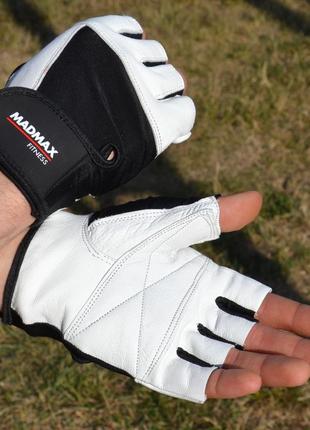 Рукавички для фітнесу madmax mfg-444 fitness white l