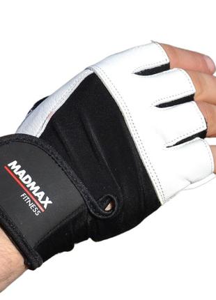 Рукавички для фітнесу madmax mfg-444 fitness white l