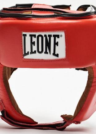 Боксерський шолом для змагань leone contest red m2 фото
