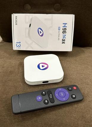 Смарт тв приставка h96 max 4/64 гб android 13   smart tv