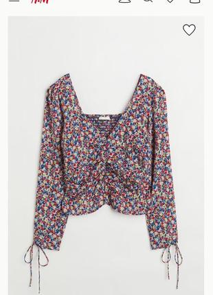 Цветочная блуза h&m
