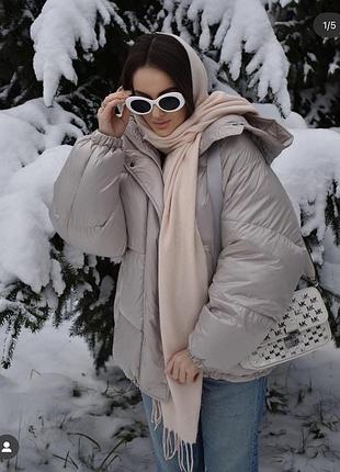 Пуховик (пуффер, куртка) серебряная premium h&amp;m