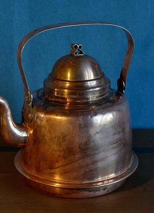Старинный медный чайник, 2 литра (финляндия)