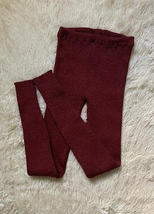 ВЯзаные теплые лосины гамаши