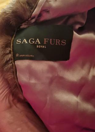 Шуба норковая, воротник соболь