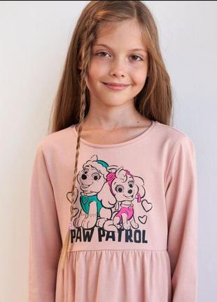 Платье длинный рукав щенячий патруль paw patrol эверест скай 2-3 года