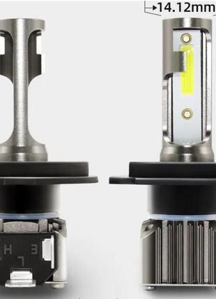 Светодиодная led лампа h4 с mini радиатором (ближний-дальний свет )