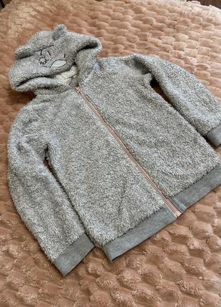 Кофта меховушка ведмедик тедді для дівчинки 128/134р.