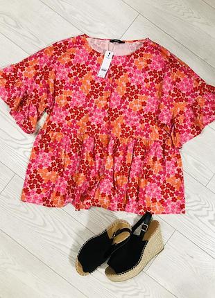 Нова жіноча бавовняна стильна футболка-блуза george