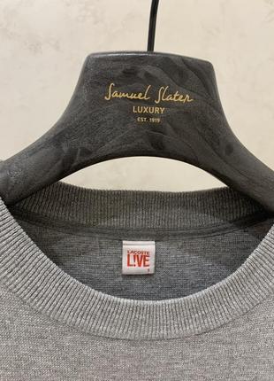 Свитер джемпер свитшот lacoste live серый гольф пуловер мужской базовый4 фото