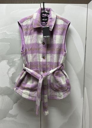 📌 новий теплий жилет, жакет pieces, нова з паперовою біркою