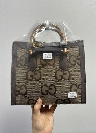 💎 gucci diana jumbo gg medium tote bag beige gold  ki991571 фото