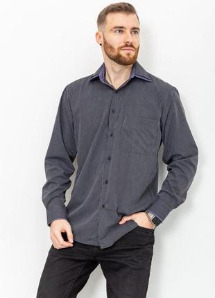 Рубашка мужская в полоску, цвет черно-белый, 131r141114