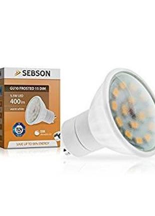 Світлодіодна лампа sebson gu 10 frosted 15 dim 5.5 w 400lm