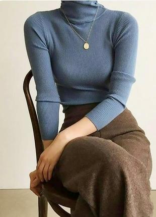 Женский гольф/ водолазка  zara в рубчик м