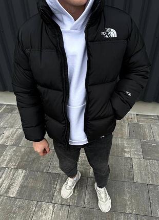 Пуховик черный the north face