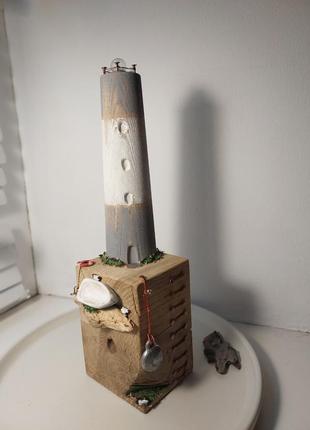 Декор "lighthouse", натуральное дерево, ручная работа