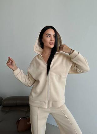 Спортивный костюм в стиле oversize брюки + кофта на молнии4 фото