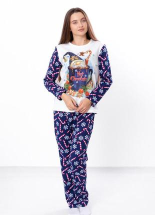 Теплая пижама новогодняя, новогодняя пижама женская, новогодняя пижама фемилий лук, теплая пижама на байке, новогодняя пижама жеncкая