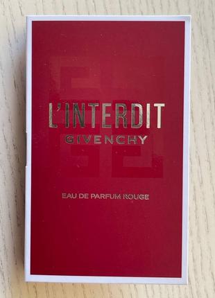 givenchy button-up l'interdit eau de parfum rouge пробник живанши линтердіт. акція 1+1=3