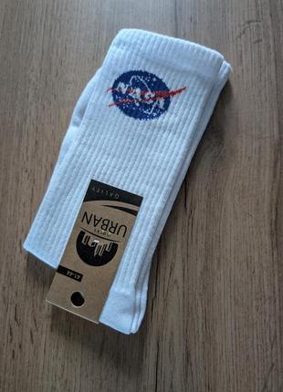 Шкарпетки білі високі nasa