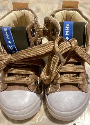 Дитячі шкіряні високі кеди  shoesme