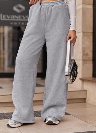 ‼️теплі штани палаццо на флісі