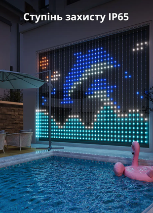 Смарт гирлянда штора 2*2 м 400 led rgb, управление телефоном или пультом sfk-07