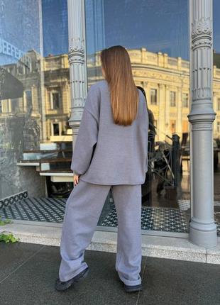 Теплий брючний костюм5 фото