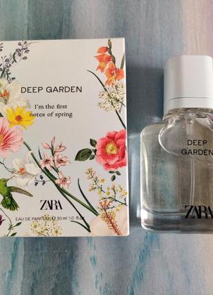 Парфумована вода для жінок zara deep garden 30мл, духи