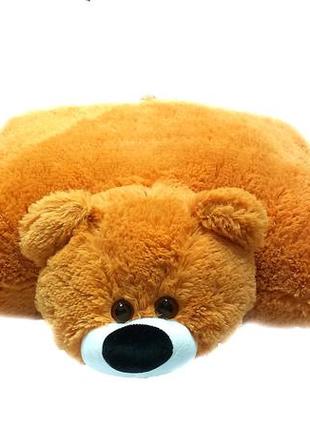 Подушка-іграшка ведмедик 55 см аліна темно-жовтий (2000002413905)