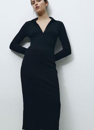 Платье h&m черная миди xl