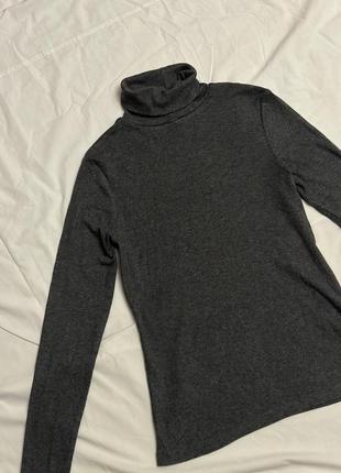 Гольф лонгслів темно сірий h&m